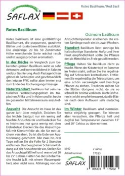 Rotes Basilikum | Basilikumsamen Von Saflax