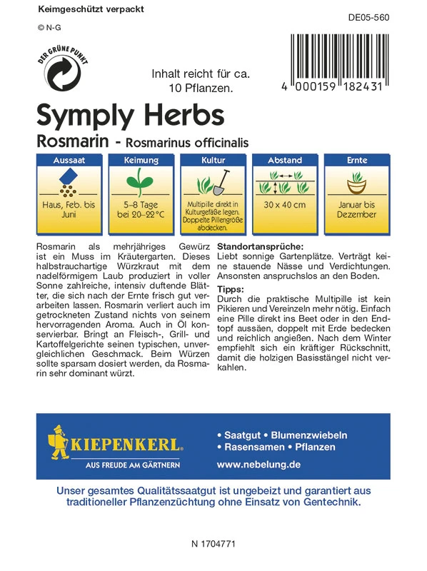 Rosmarin Simply Herbs | Rosmarinsamen Von Kiepenkerl 3 Rosmarin Simply Herbs | Rosmarinsamen Von Kiepenkerl