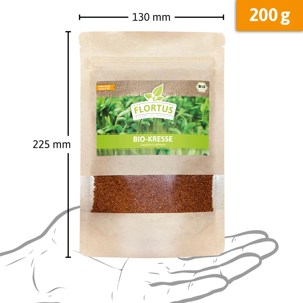 Bio-Kresse (200 G) | Bio-Kressesamen Von Flortus 3 Bio-Kresse (200 G) | Bio-Kressesamen Von Flortus