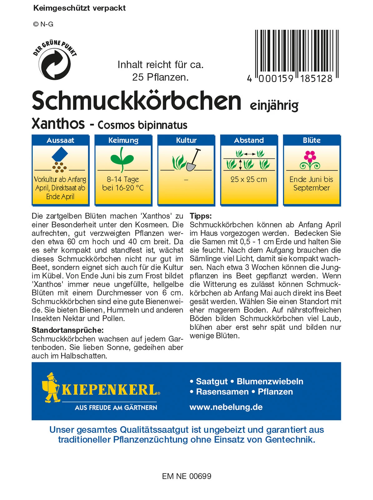 Schmuckkörbchen Xanthos | Cosmeasamen Von Kiepenkerl 3 Schmuckkörbchen Xanthos | Cosmeasamen Von Kiepenkerl