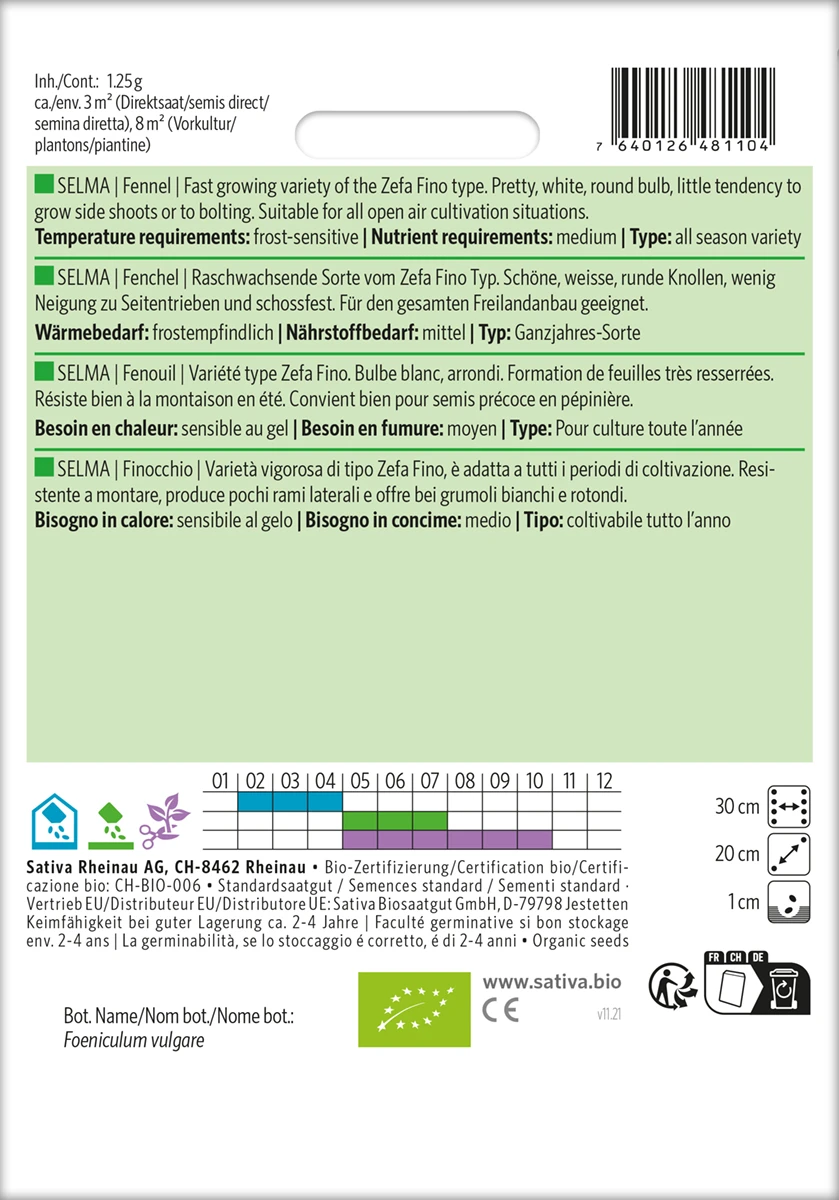 Knollenfenchel Selma | BIO Fenchelsamen Von Sativa Rheinau 3 Knollenfenchel Selma | BIO Fenchelsamen Von Sativa Rheinau