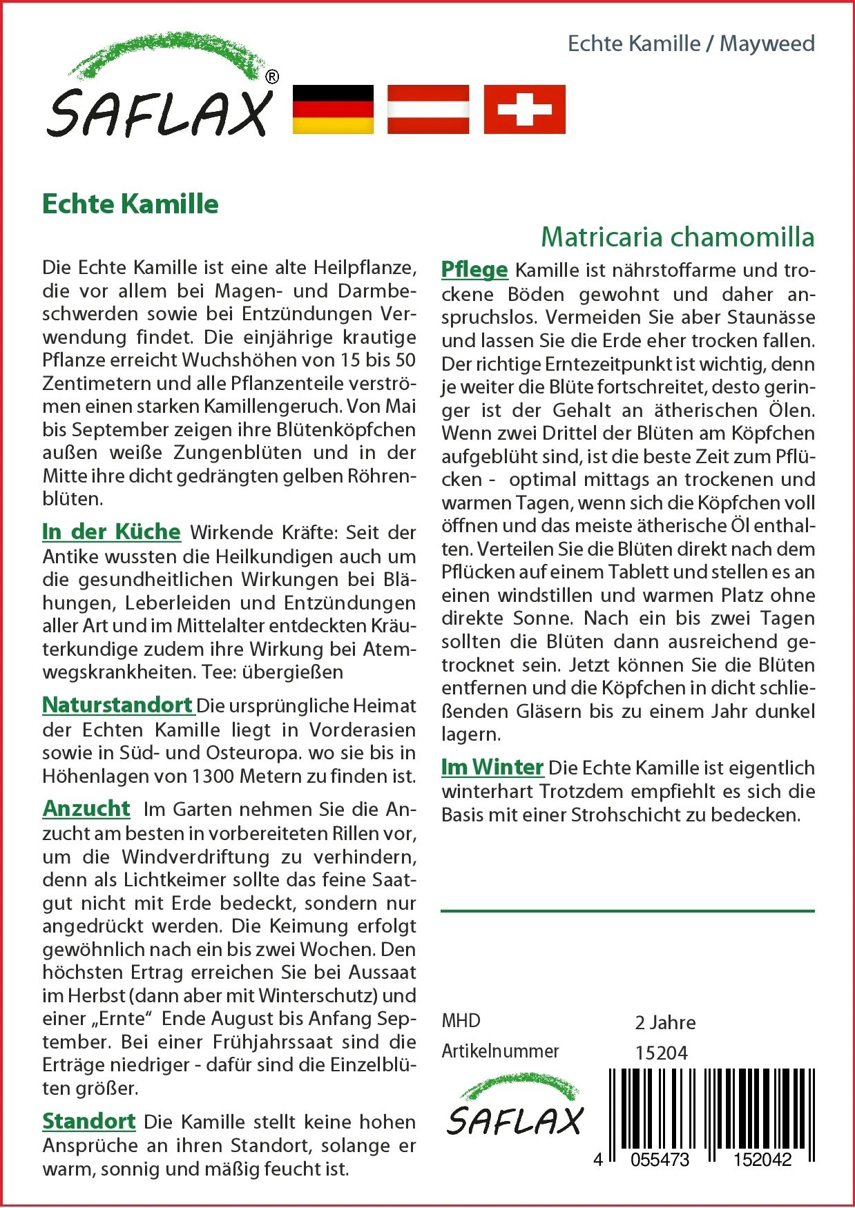 Echte Kamille | Kamillesamen Von Saflax 3 Echte Kamille | Kamillesamen Von Saflax