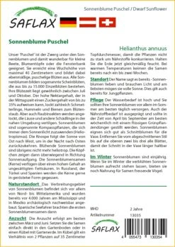 Sonnenblume Puschel | Sonnenblumensamen Von Saflax