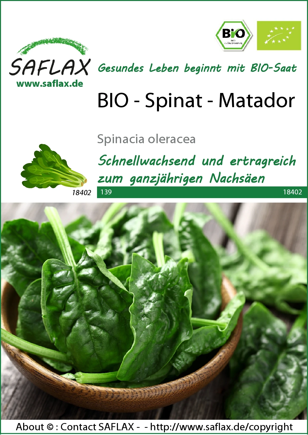 Spinat Matador | BIO Spinatsamen Von Saflax 3 Spinat Matador | BIO Spinatsamen Von Saflax