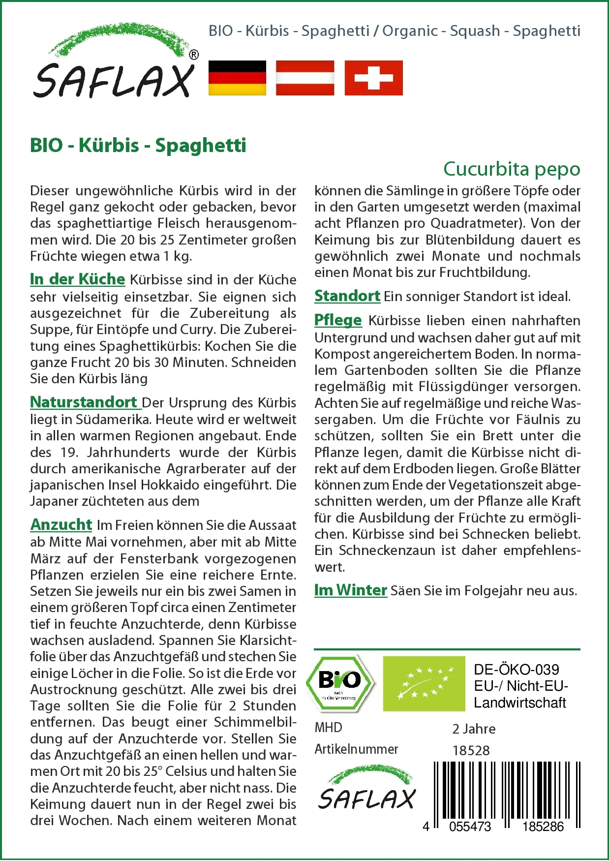 Kürbis Spaghetti | BIO Spaghettikürbissamen Von Saflax 4 Kürbis Spaghetti | BIO Spaghettikürbissamen Von Saflax – Bild 2