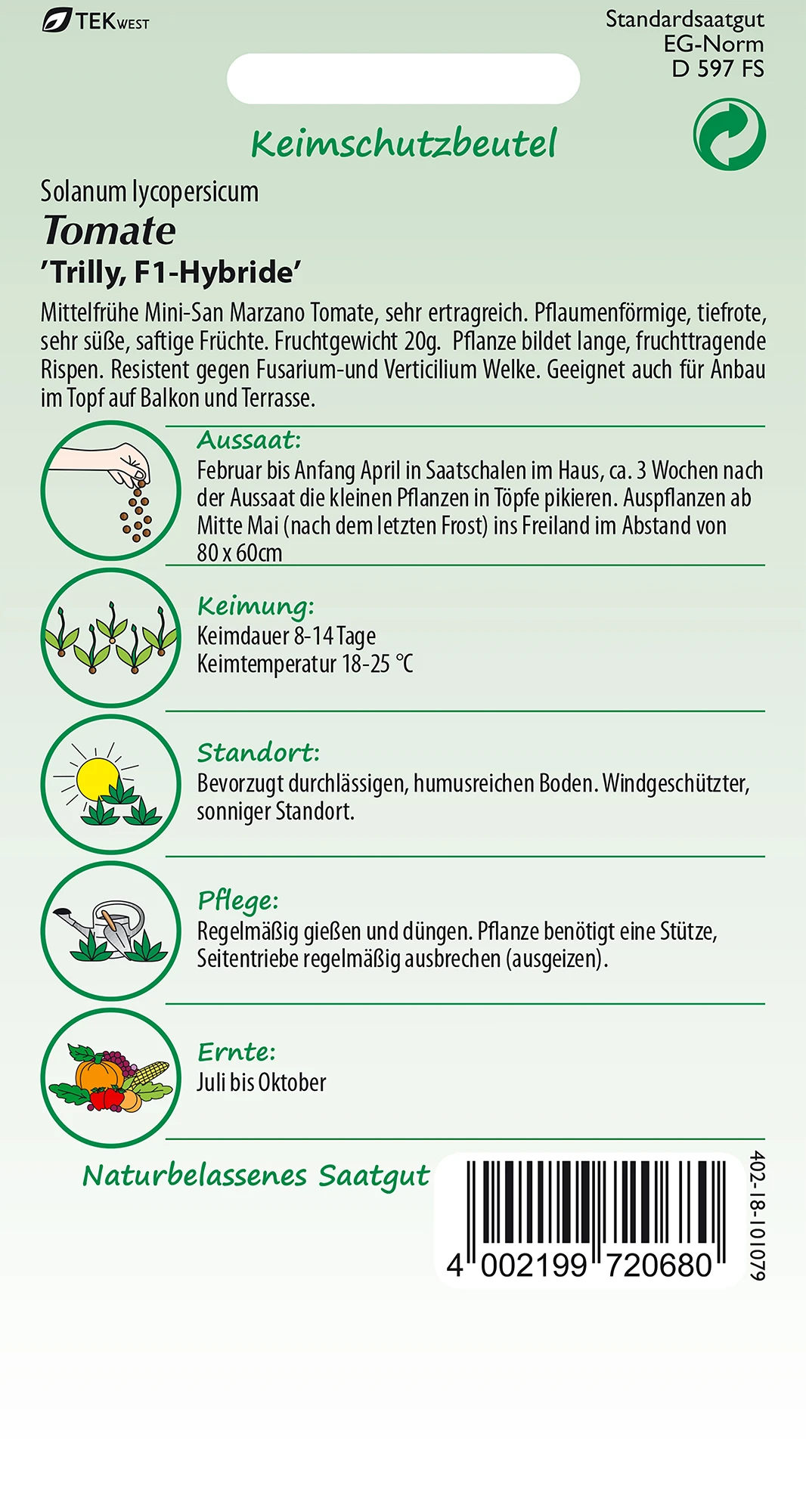 Tomate Trilly F1-Hybride | San Marzano Tomatensamen Von Samen Pfann 3 Tomate Trilly F1-Hybride | San Marzano Tomatensamen Von Samen Pfann