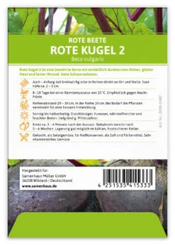 Rote Beete Rote Kugel 2 (100 Stück) | Rote Beetesamen Von FLORTUS -Compo Verkäufe 549870 Rote Beete Rote Kugel 2 100 Stueck 2000 0487 100x 2