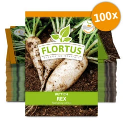 Rettich Rex (100 Stück) | Rettichsamen Von FLORTUS -Compo Verkäufe 549872 Rettich Rex 100 Stueck 2000 0489 100x 0