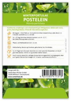 Winterportulak Postelein (100 Tütchen) | Portulaksamen Von FLORTUS -Compo Verkäufe 551880 Winterportulak Postelein 100 Tuetchen 2000 0562 1 1