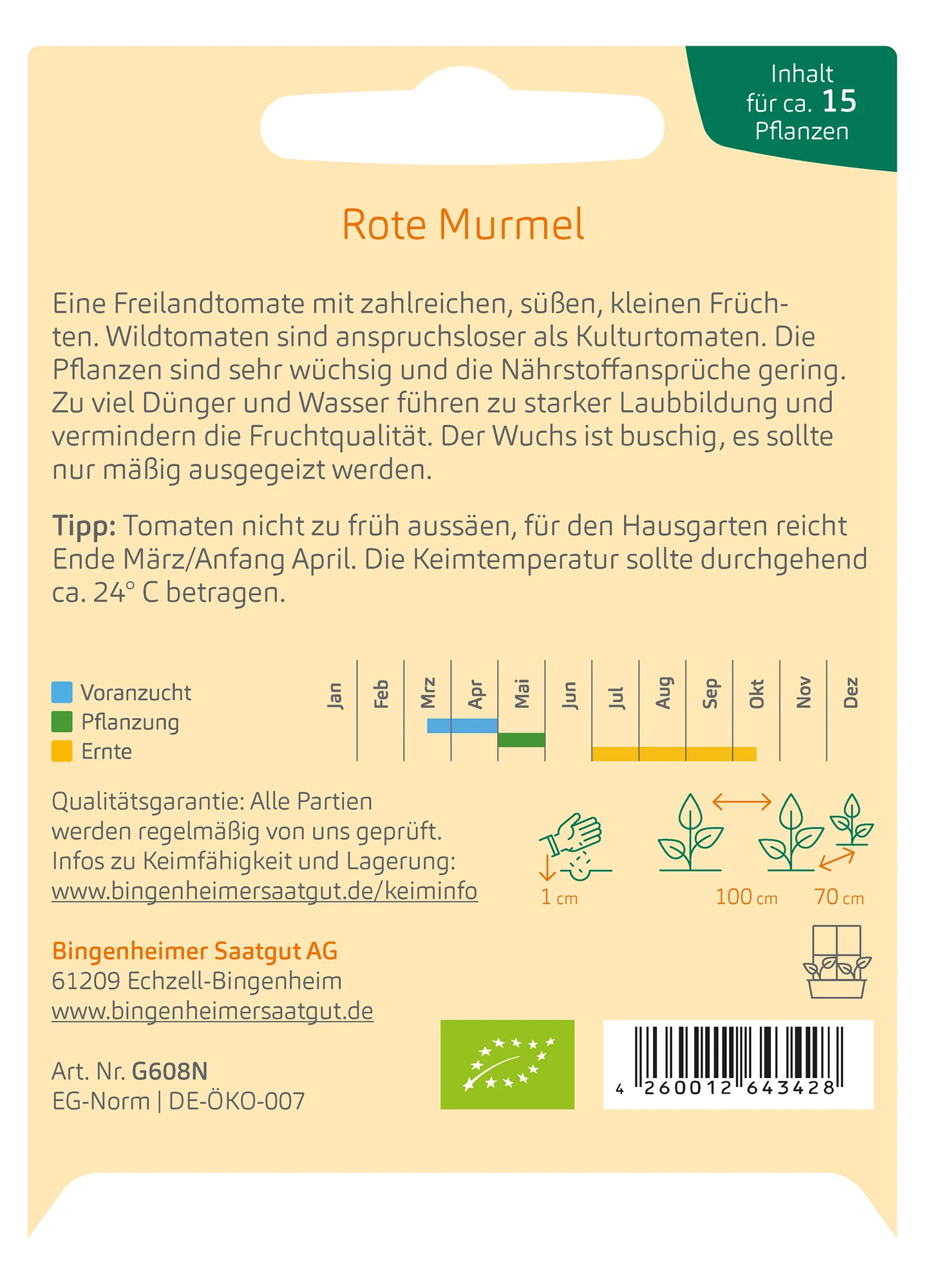Wildtomate Rote Murmel | BIO Wildtomatensamen Von Bingenheimer Saatgut 3 Wildtomate Rote Murmel | BIO Wildtomatensamen Von Bingenheimer Saatgut